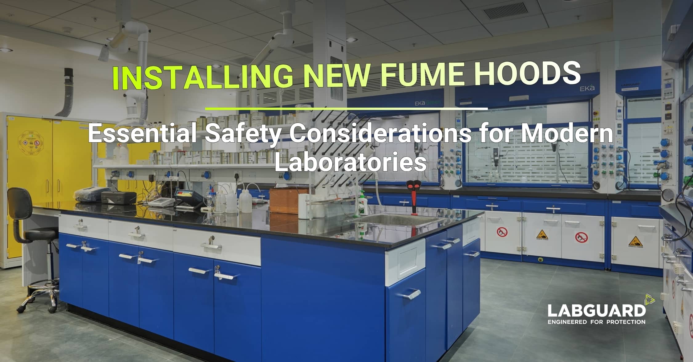 Safe fume hood installation for laboratories