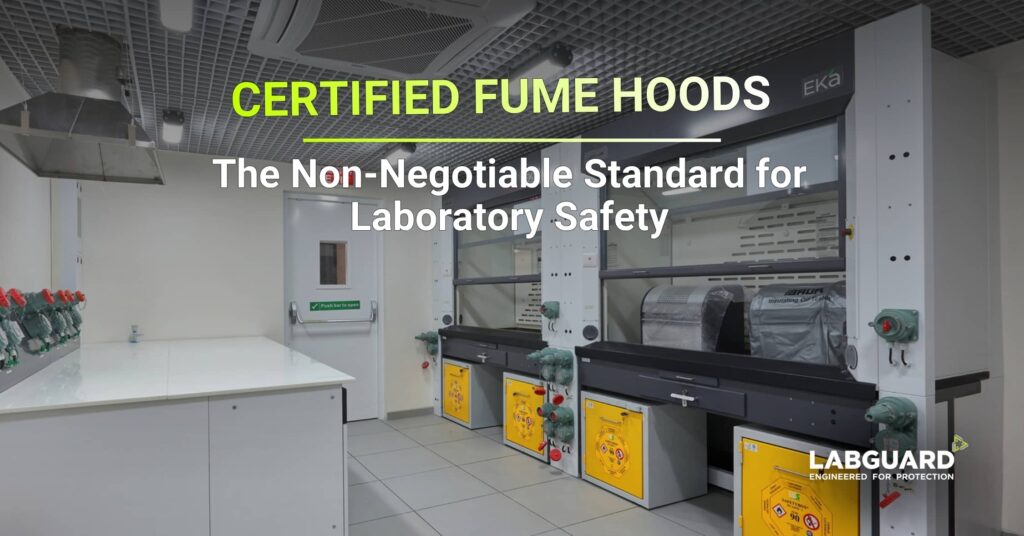Certified fume hoods are critical for labs