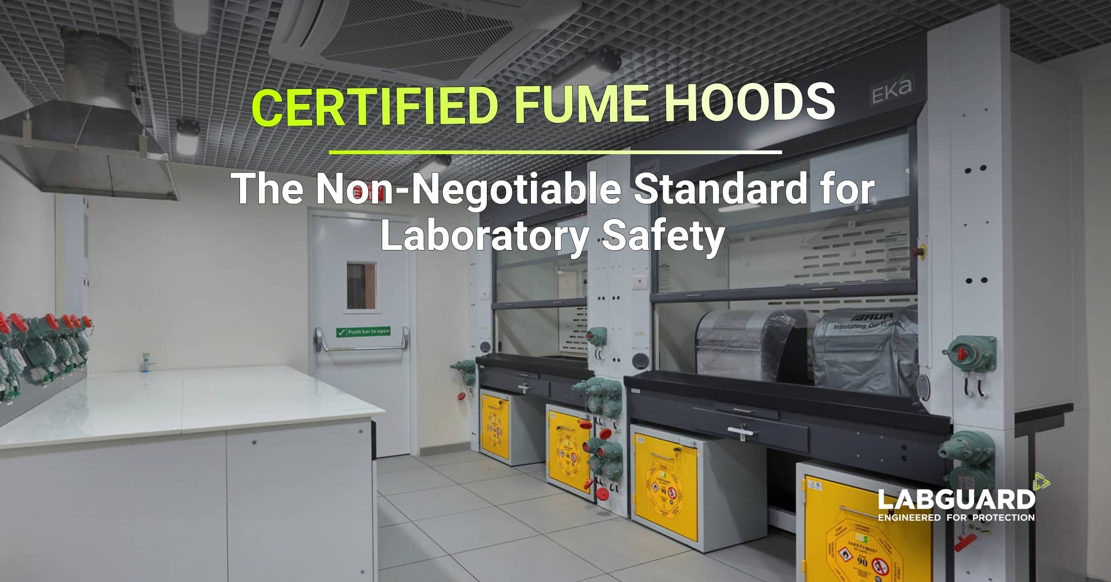 Certified fume hoods are critical for labs